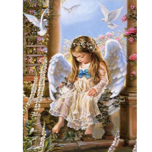 Angel Little Girl - Full Round Drill Diamond Painting 30*40CM