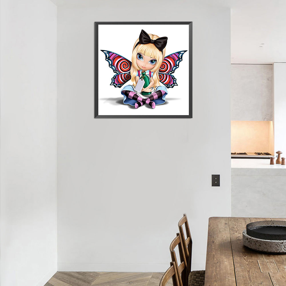 Butterfly Girl - Full Round Drill Diamond Painting 30*30CM