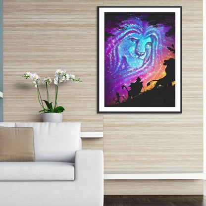 Starry Lion - Full Round Drill Diamond Painting 40*50CM