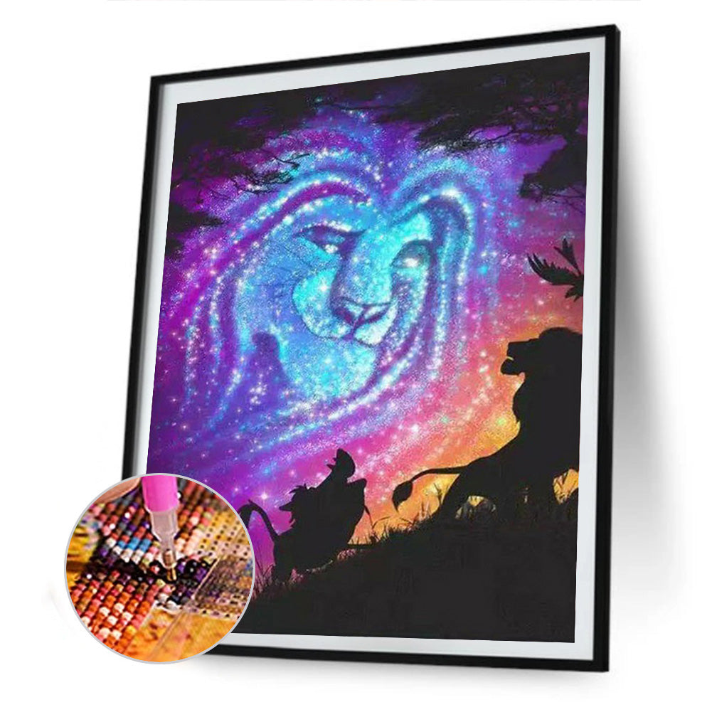 Starry Lion - Full Round Drill Diamond Painting 40*50CM