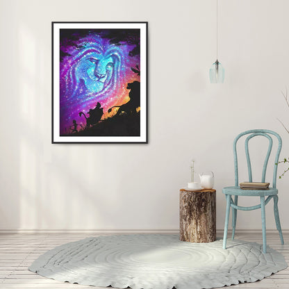 Starry Lion - Full Round Drill Diamond Painting 40*50CM