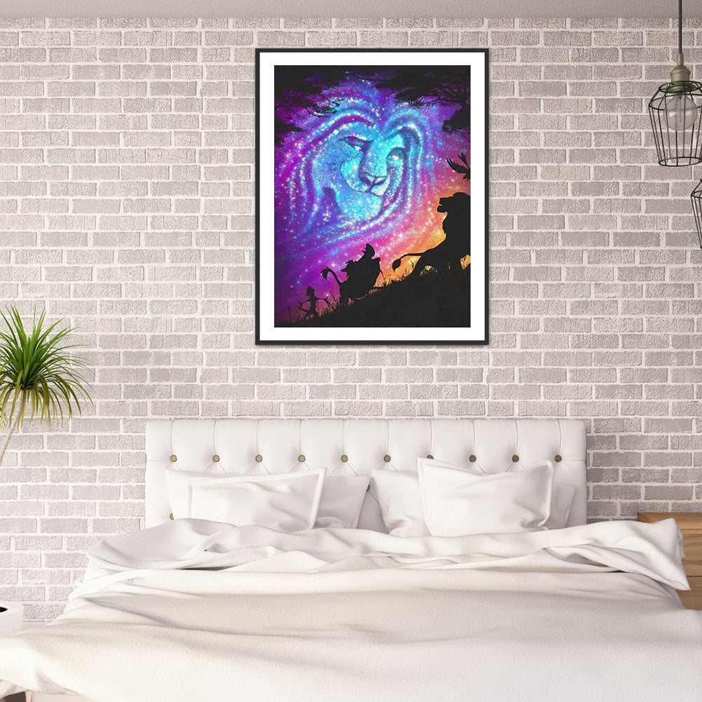 Starry Lion - Full Round Drill Diamond Painting 40*50CM