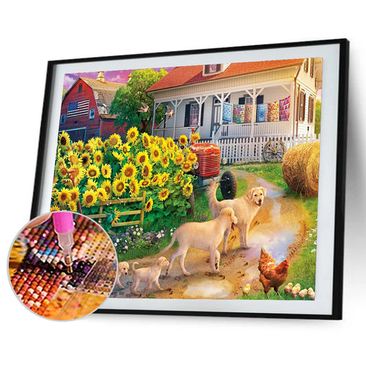 Landscape Animals - Full Round Drill Diamond Painting 40*30CM