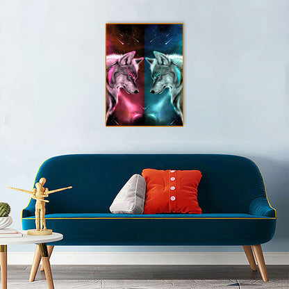 Starry Wolves - Full Round Drill Diamond Painting 30*40CM