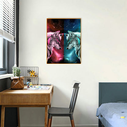 Starry Wolves - Full Round Drill Diamond Painting 30*40CM