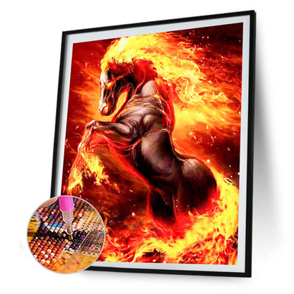 Flame Horse - Full Square Drill Diamond Painting 50*60CM