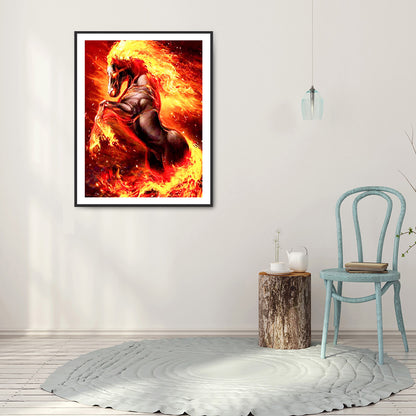 Flame Horse - Full Square Drill Diamond Painting 50*60CM