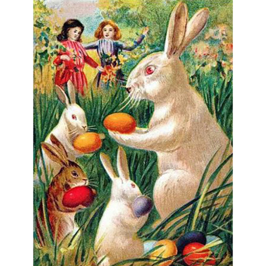 Easter Bunny - Full Round Drill Diamond Painting 30*40CM