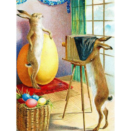 Easter Bunny - Full Round Drill Diamond Painting 30*40CM