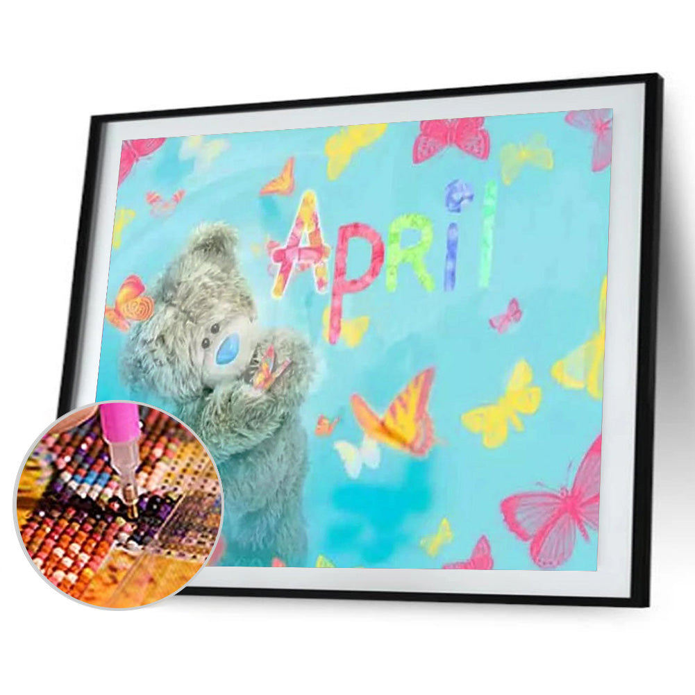 Bear Monthly - Full Round Drill Diamond Painting 40*30CM