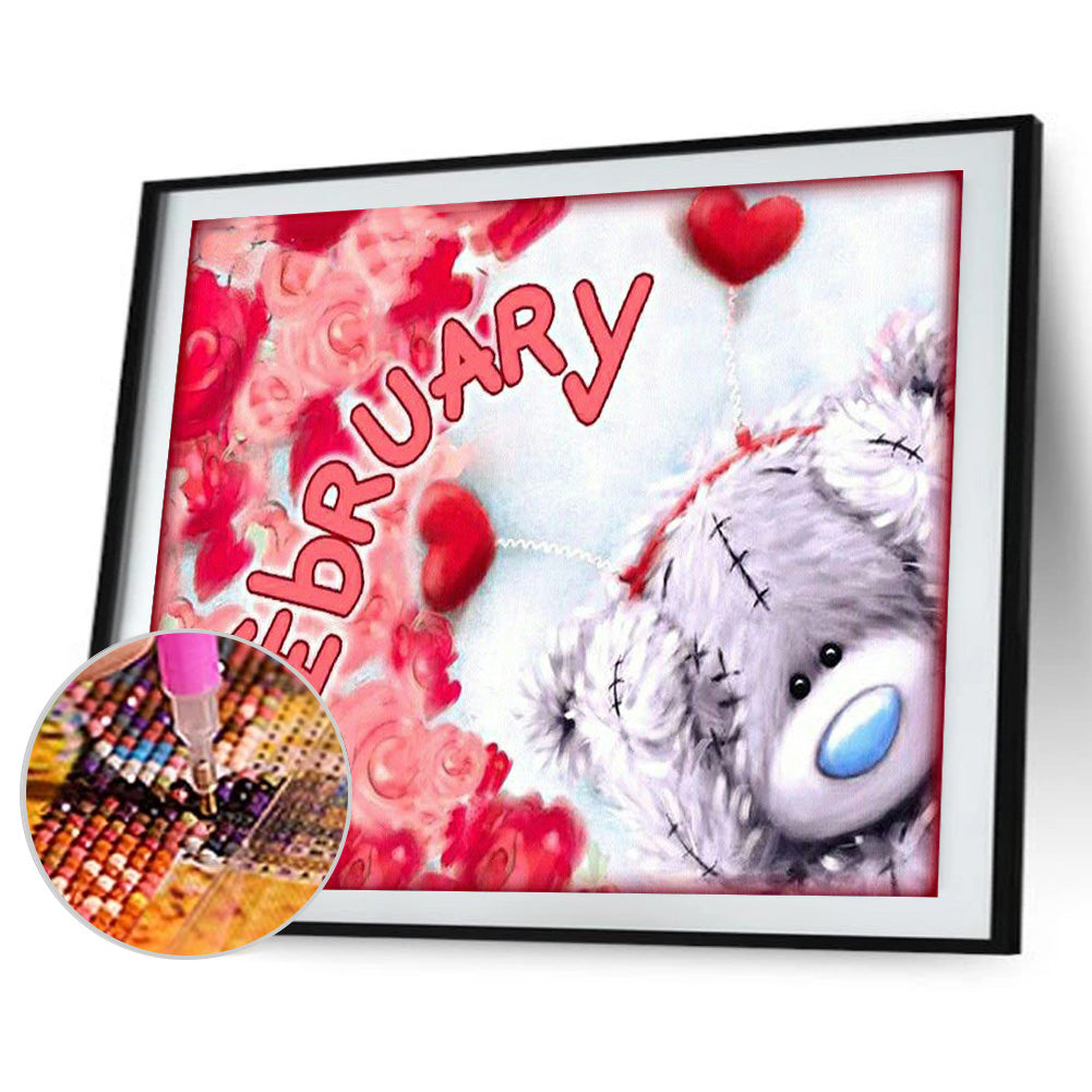 Bear Monthly - Full Round Drill Diamond Painting 40*30CM