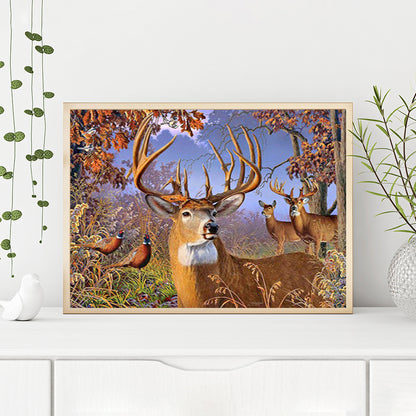 Forest Deers - Full Round Drill Diamond Painting 40*30CM