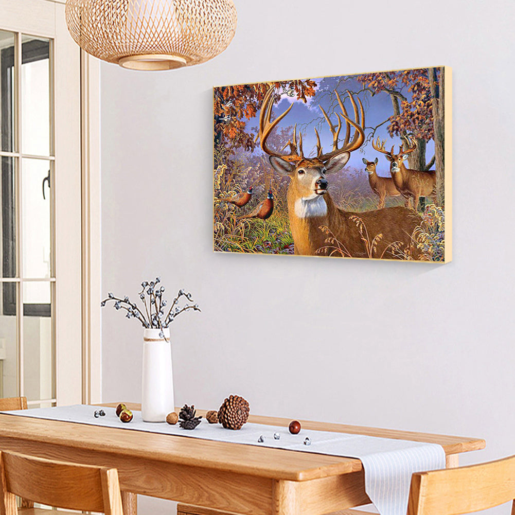 Forest Deers - Full Round Drill Diamond Painting 40*30CM