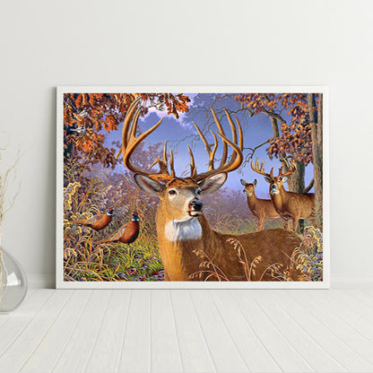 Forest Deers - Full Round Drill Diamond Painting 40*30CM