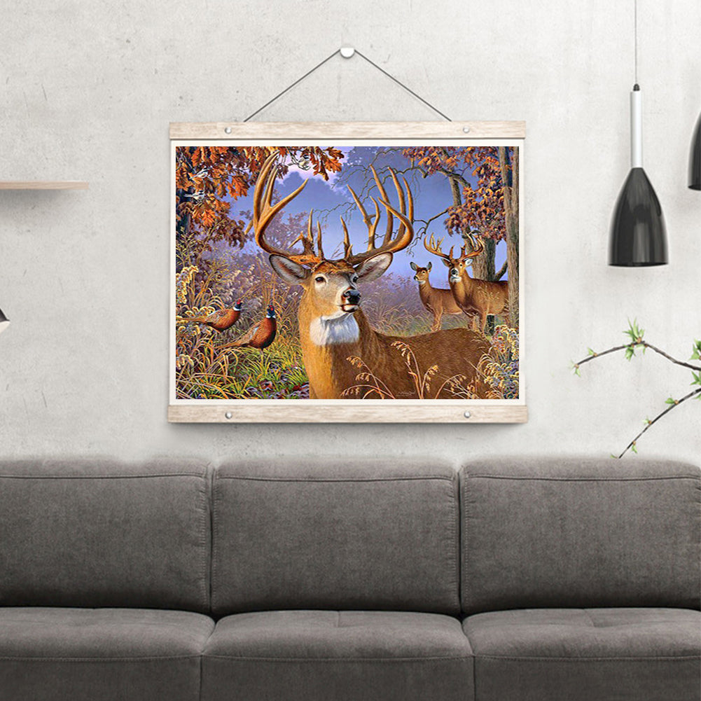 Forest Deers - Full Round Drill Diamond Painting 40*30CM