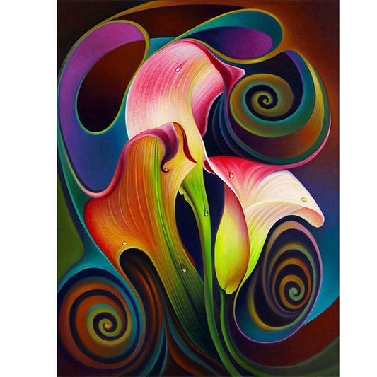 Calla Lily - Full Round Drill Diamond Painting 30*40CM