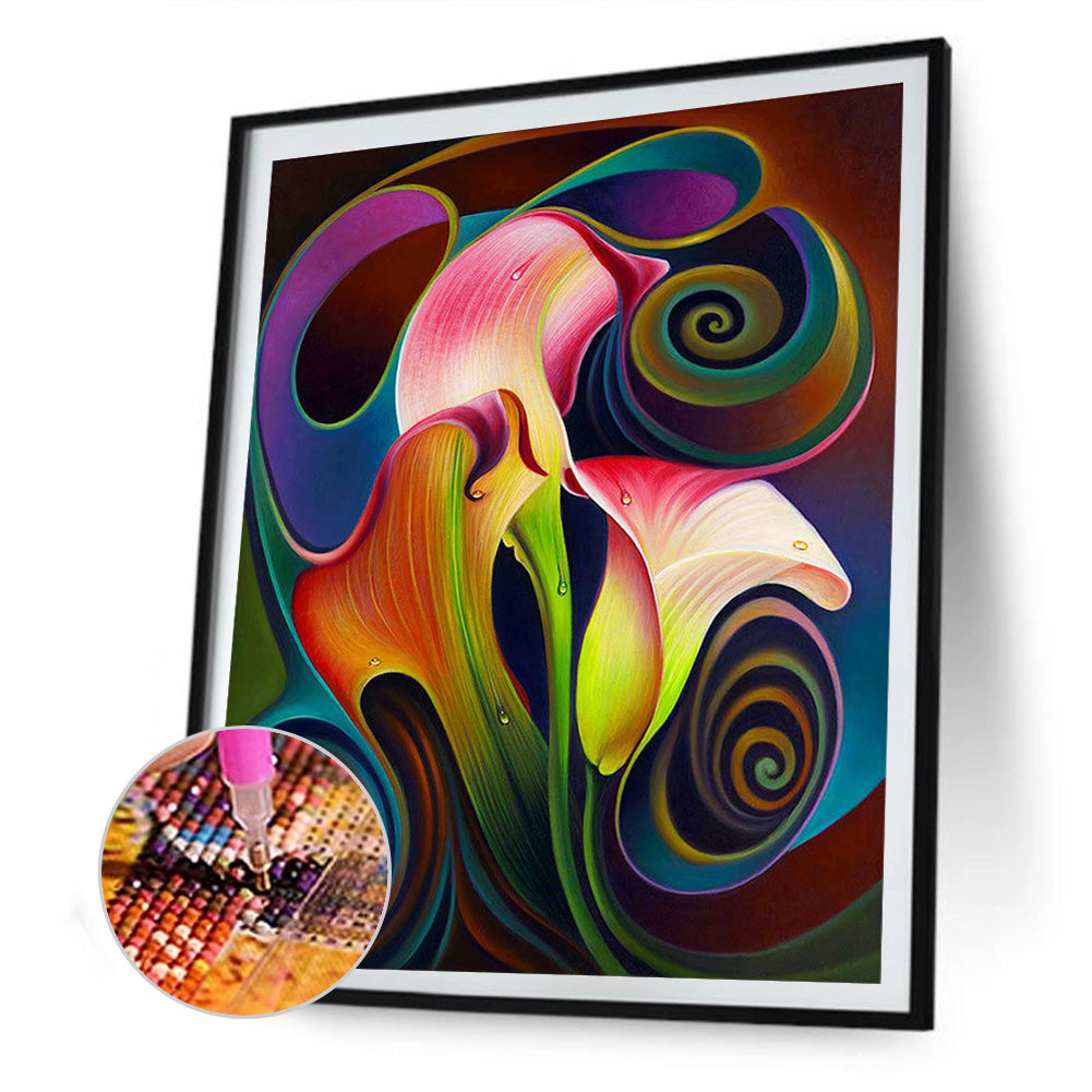 Calla Lily - Full Round Drill Diamond Painting 30*40CM