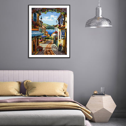Building Landscape - Full Round Drill Diamond Painting 30*40CM