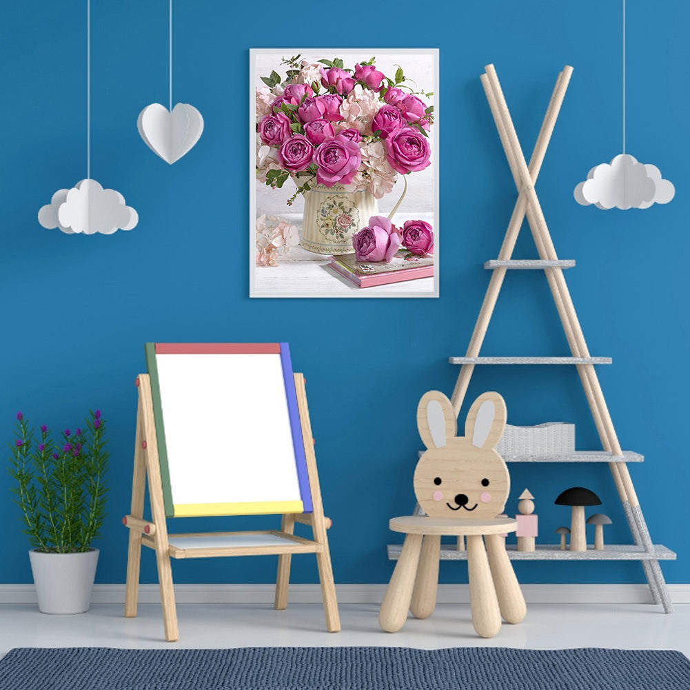 Flowers - Full Round Drill Diamond Painting 30*40CM