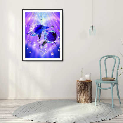 Dolphin - Full Round Drill Diamond Painting 50*60CM