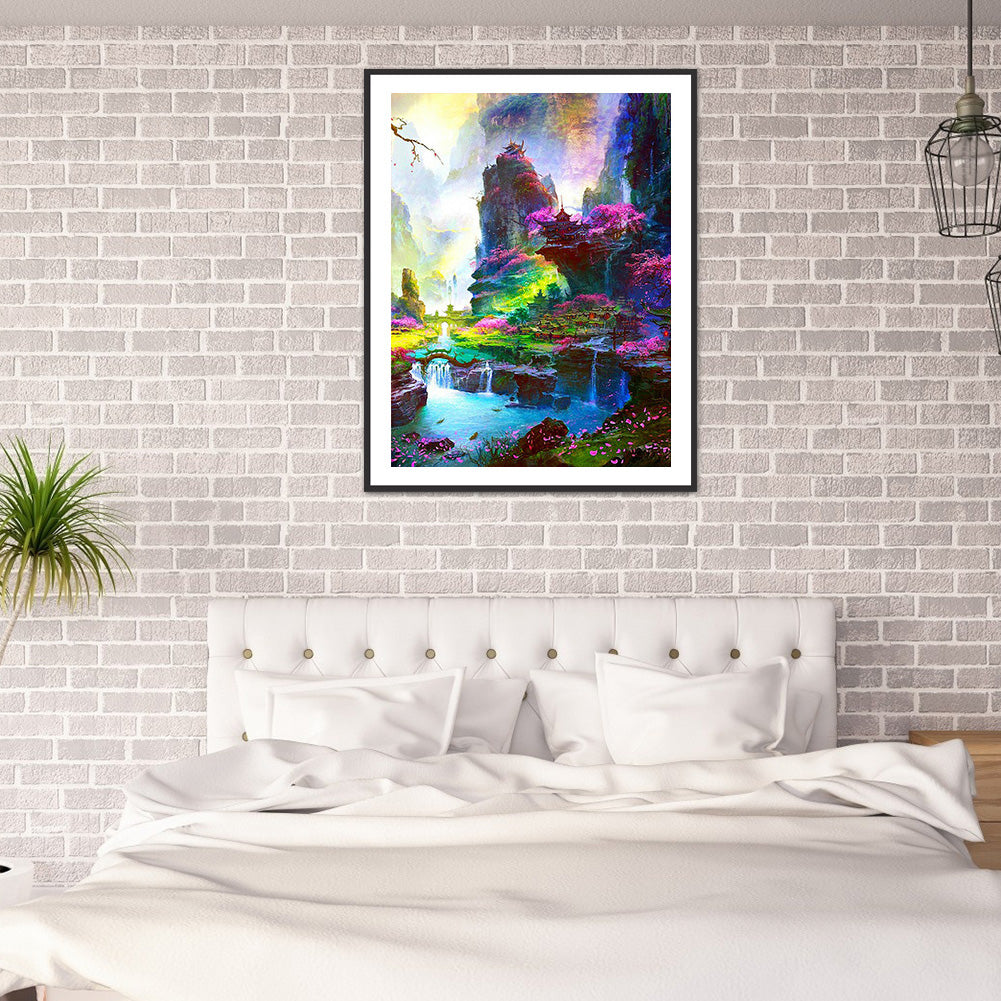 Mountains Waters - Full Round Drill Diamond Painting 50*60CM