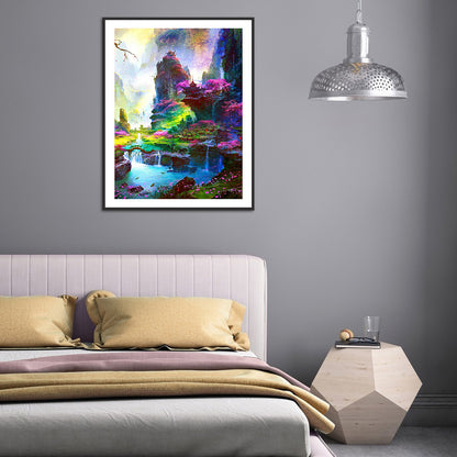 Mountains Waters - Full Round Drill Diamond Painting 50*60CM