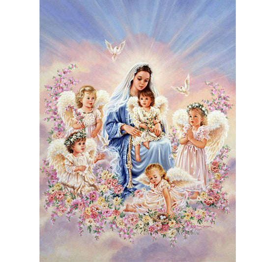 Virgin Angels - Full Round Drill Diamond Painting 30*40CM