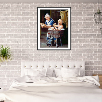Elderly Couple - Full Round Drill Diamond Painting 40*50CM