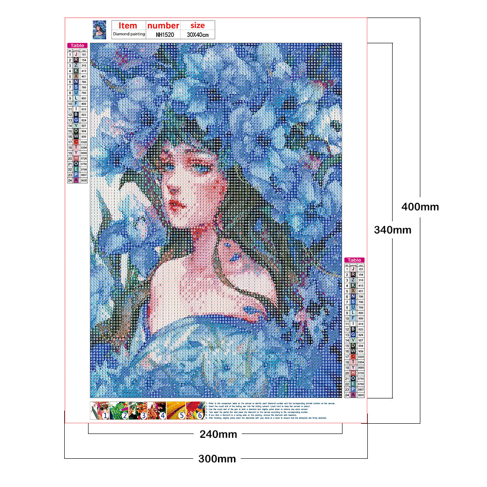 Beauty - Full Round Drill Diamond Painting 30*40CM