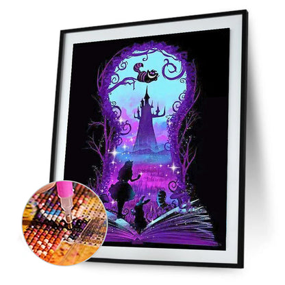 Silhouette Castle - Full Round Drill Diamond Painting 40*50CM