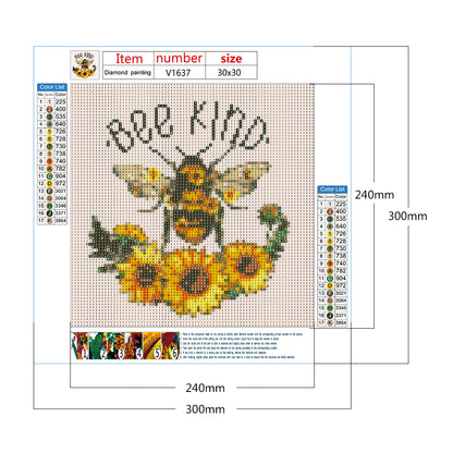 Astro Bee - Full Round Drill Diamond Painting 30*30CM
