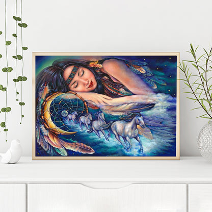 Sleeping Woman - Full Round Drill Diamond Painting 50*40CM