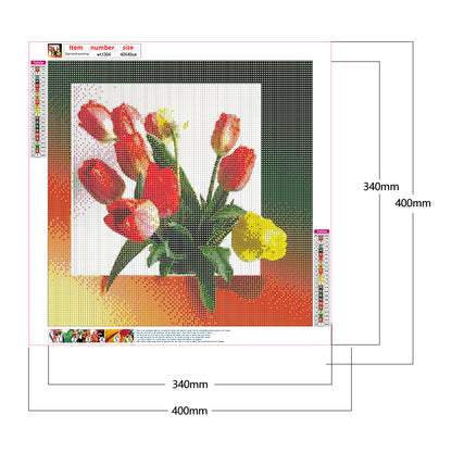 Tulip Bouquet - Full Round Drill Diamond Painting 40*40CM