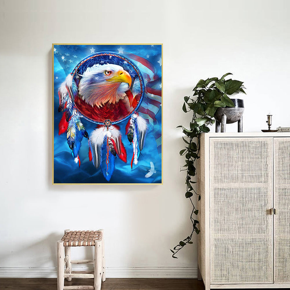 Flag Eagle - Full Round Drill Diamond Painting 40*50CM