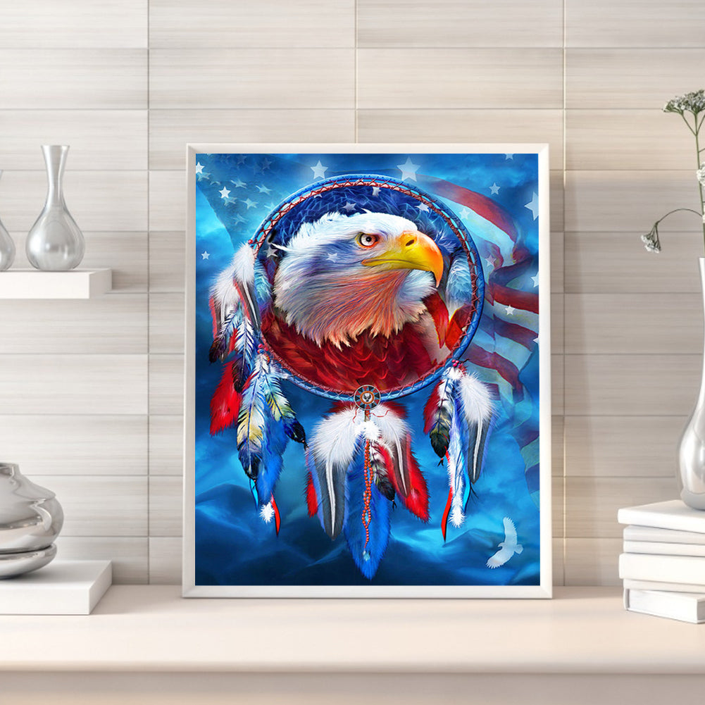 Flag Eagle - Full Round Drill Diamond Painting 40*50CM