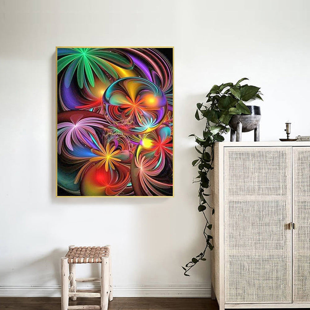 Colorful Abstract Painting - Full Round Drill Diamond Painting 50*60CM