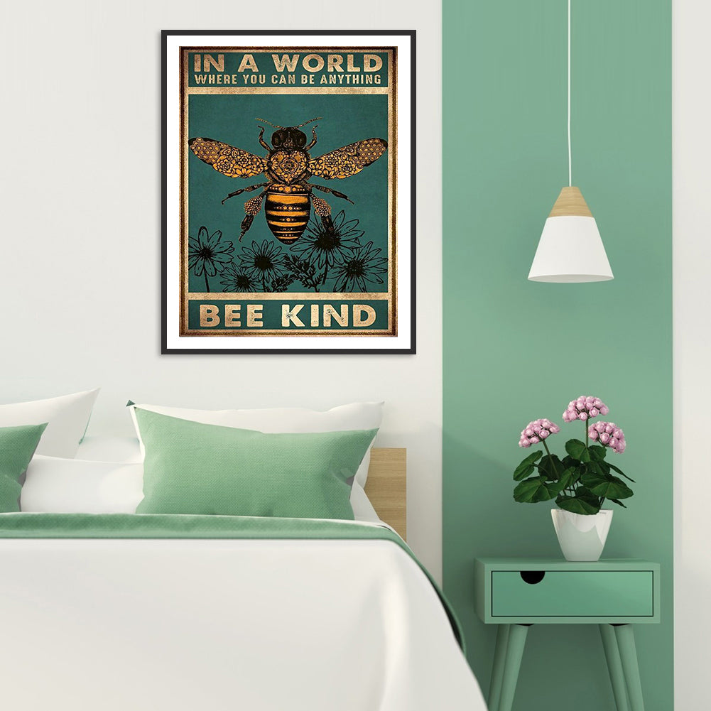 Bee Abstract Painting - Full Round Drill Diamond Painting 30*40CM