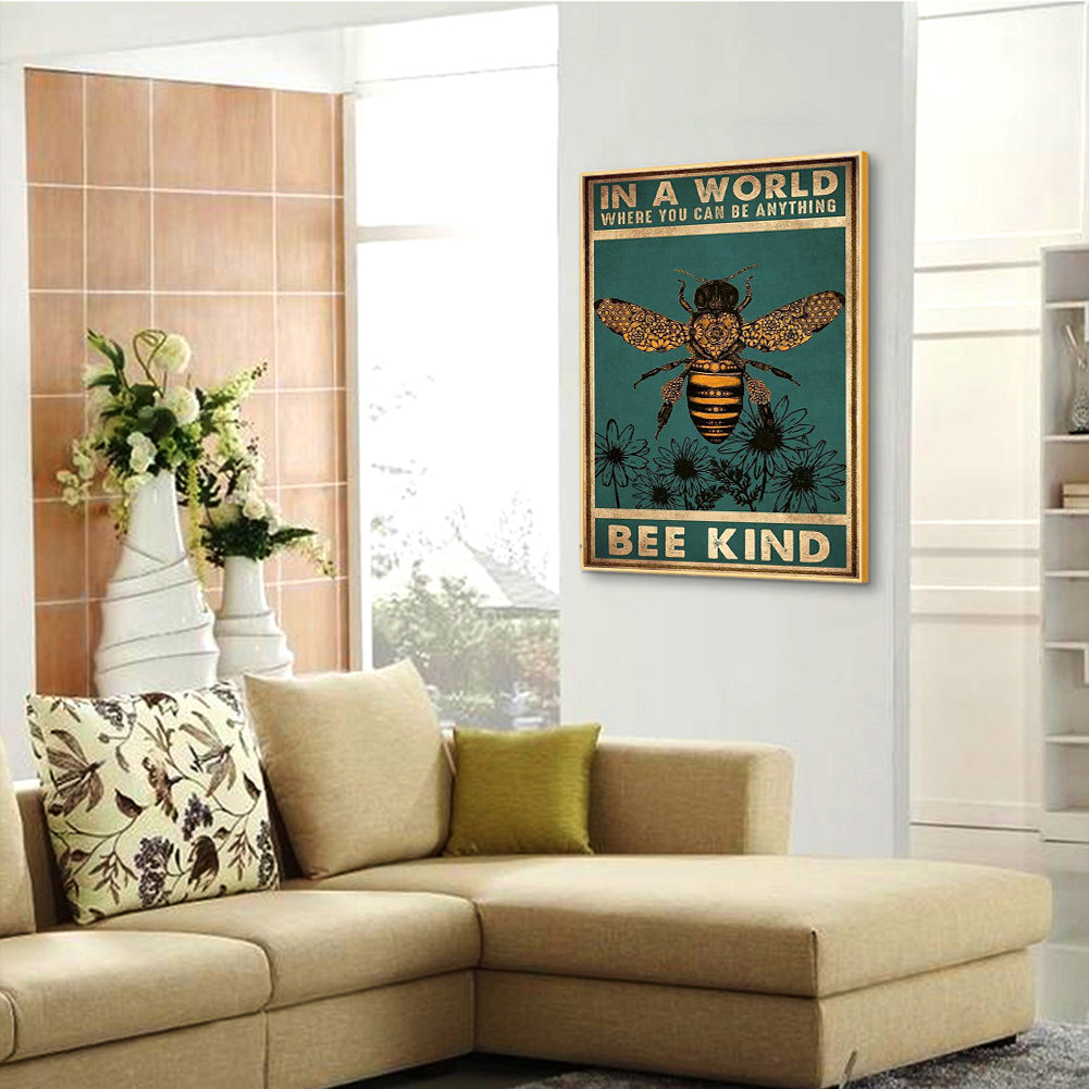 Bee Abstract Painting - Full Round Drill Diamond Painting 30*40CM