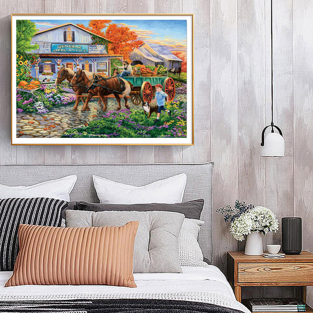 House Scenery - Full Round Drill Diamond Painting 40*30CM