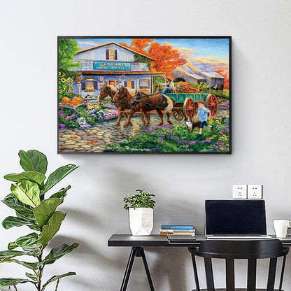 House Scenery - Full Round Drill Diamond Painting 40*30CM