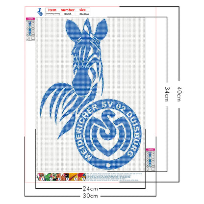 Duisburg Logo - Full Round Drill Diamond Painting 30*40CM