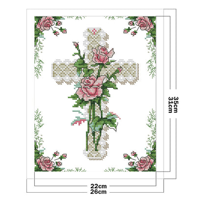 Heart Of Rose - 11CT Counted Cross Stitch 26*35CM