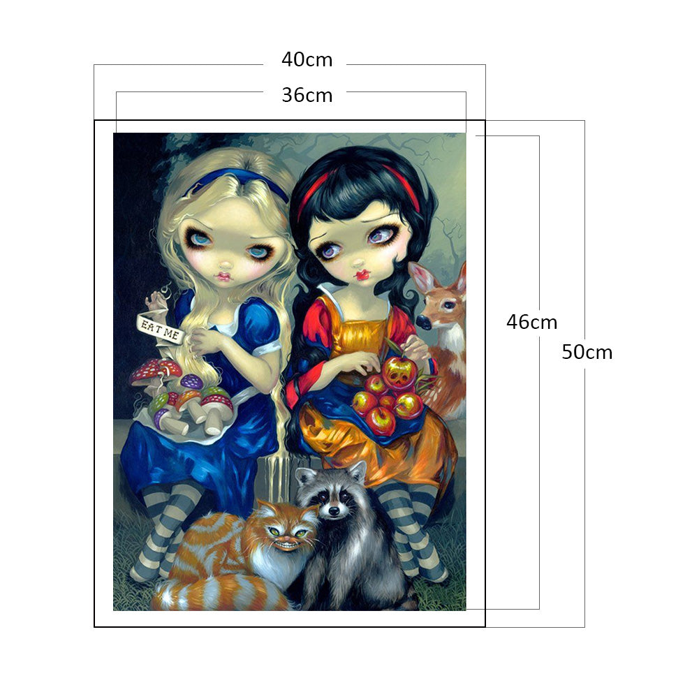 Big Eye Doll - 11CT Stamped Cross Stitch 40*50CM