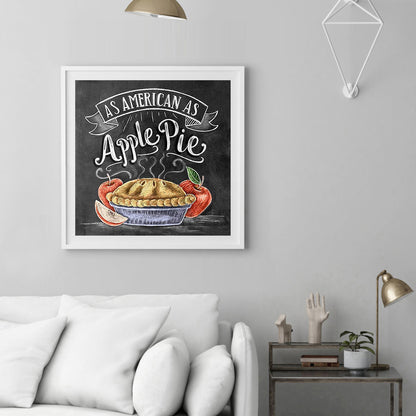 Chalkboard Drawing - Full Round Drill Diamond Painting 30*30CM
