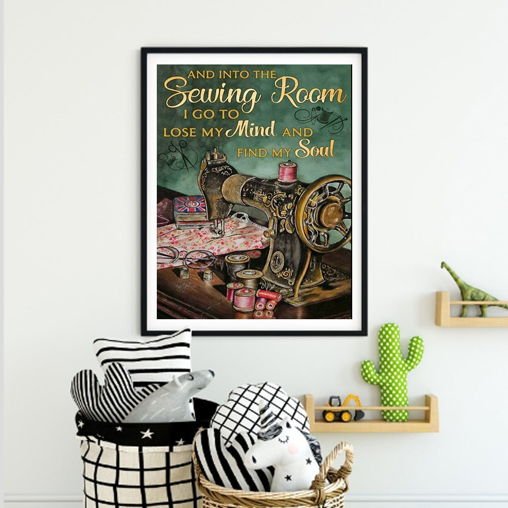 Sewing Machine - Full Round Drill Diamond Painting 50*60CM