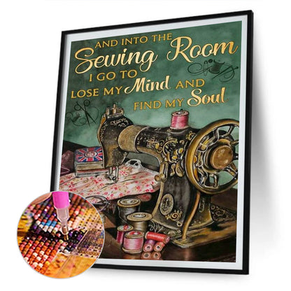 Sewing Machine - Full Round Drill Diamond Painting 50*60CM