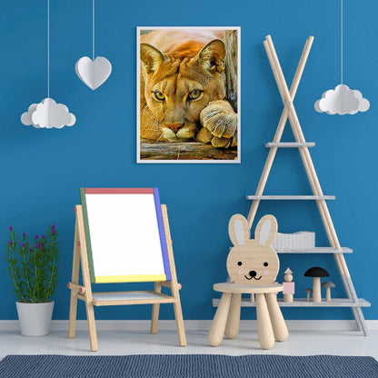 Lion - Full Round Drill Diamond Painting 40*50CM