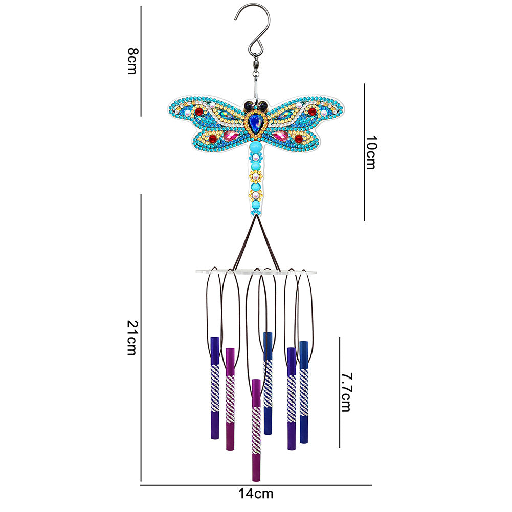 Acrylic Wind Chime Bell Pendant DIY Diamond Painting Mosaic Kit Home Decor