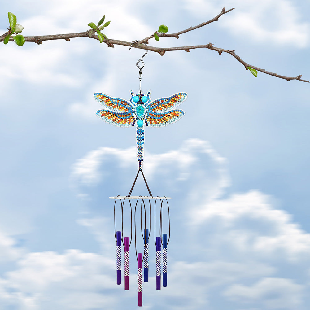 Acrylic Wind Chime Bell Pendant DIY Diamond Painting Mosaic Kit Home Decor