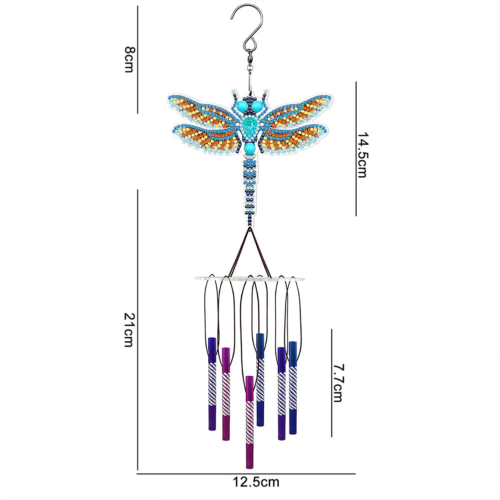 Acrylic Wind Chime Bell Pendant DIY Diamond Painting Mosaic Kit Home Decor